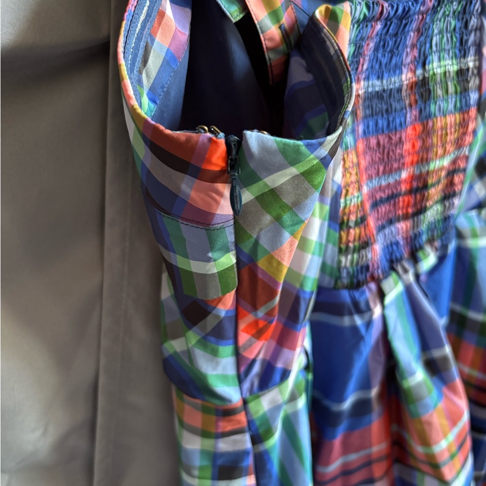Anthropologie Multicolor Plaid Midi Dress - Blue, Green, Red - Picture 7 of 15